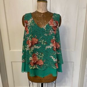 Plus Size Double Layer Swing Top